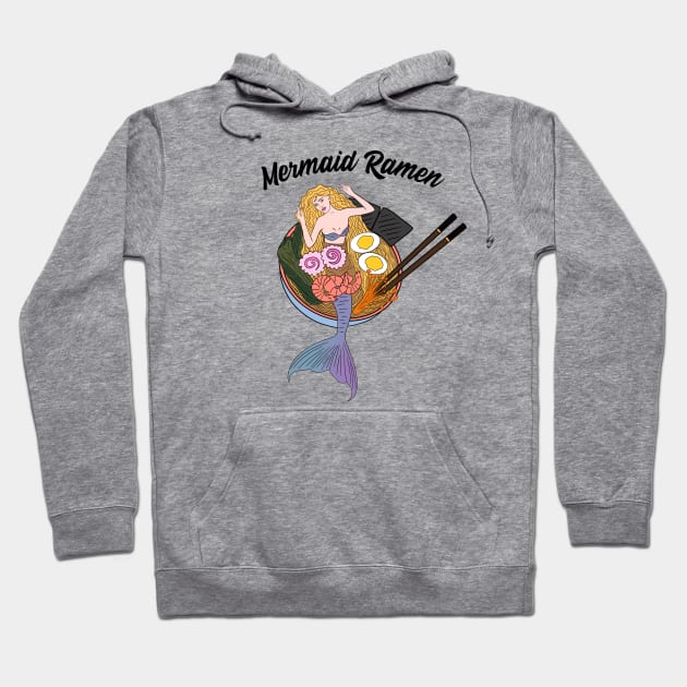 Cute Asian mermaid ramen Hoodie by Cute_but_crazy_designs